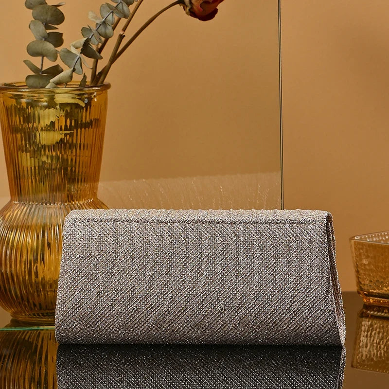Silver rhinestone clutch bag for women, elegant wedding and evening handbag with shiny sparkle, by 𝕄𝕔 𝕋𝕙𝕖 𝔹𝕝𝕒𝕔𝕜 𝔻𝕚�