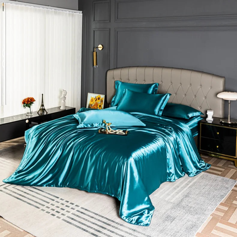 Black satin bedding set by 𝕄𝕮 𝕋𝕙𝕖 𝔹𝕝𝕒𝕔𝕜 𝔻𝕚𝕒𝕞𝕠𝕟𝕕