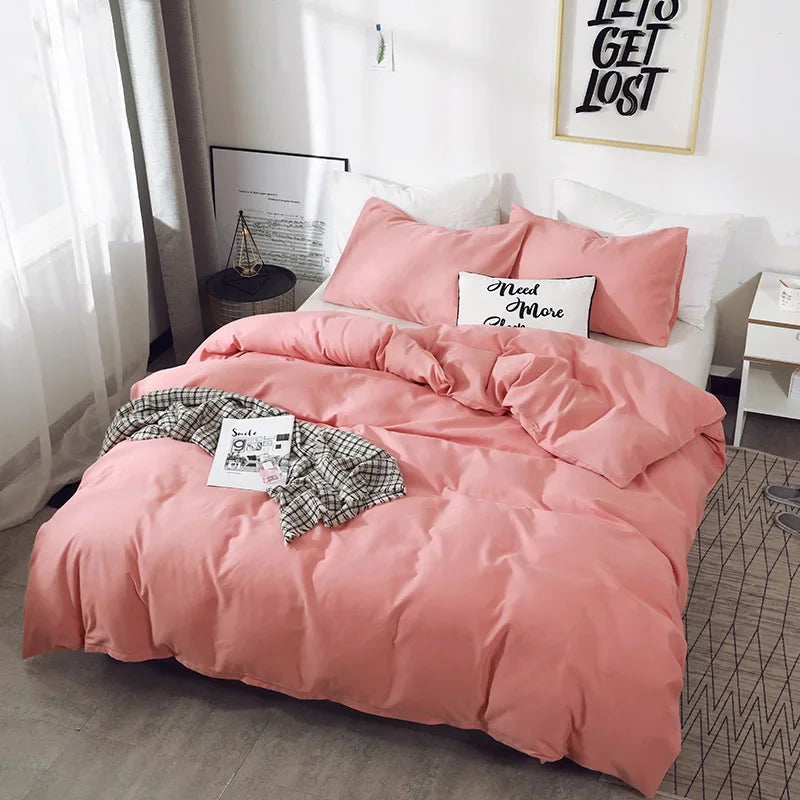 Nordic solid color sanding duvet cover from 𝕄𝕔 𝕋𝕙𝕖 𝔹𝕝𝕒𝕔𝕜 𝔻𝕚𝕒𝕞𝕠𝕟