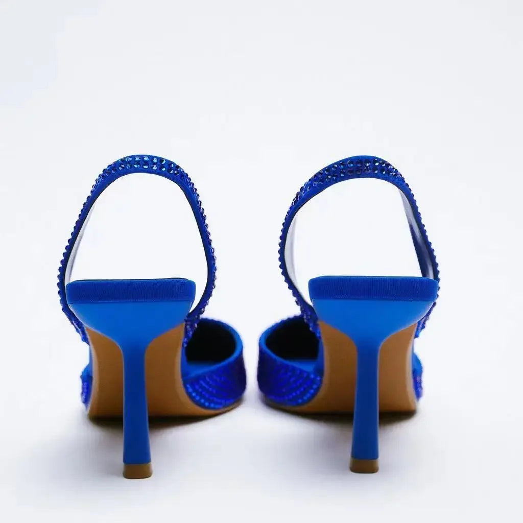 Women fashion crystal buckle slingback high heels by 𝕄𝕮 𝕋𝕙𝕖 𝔹𝕝𝕒𝕔𝕜 𝔻𝕚𝕒𝕞𝕠�
