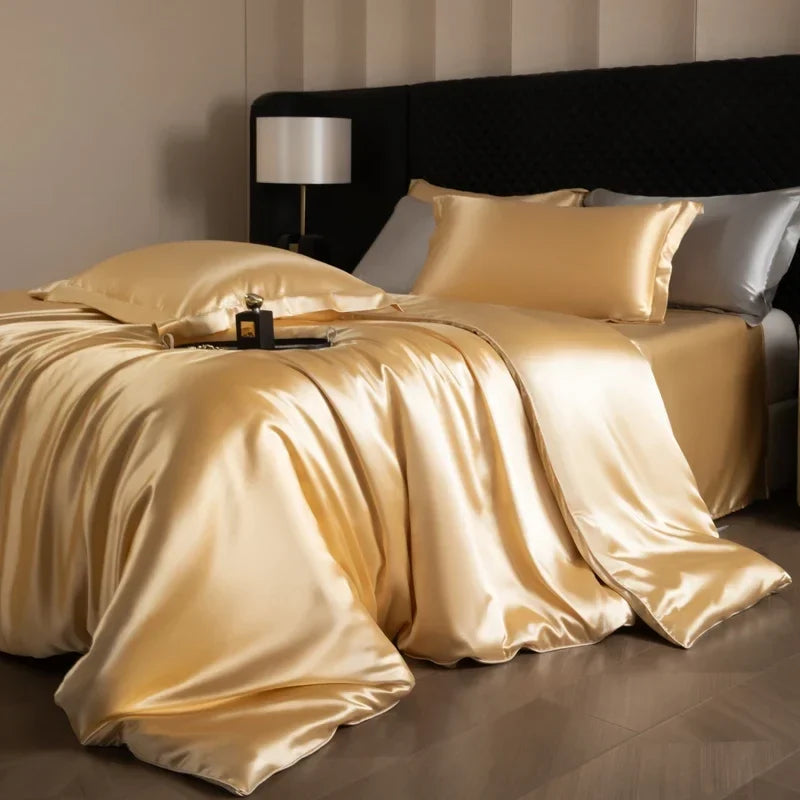 Luxurious silk bed sheets set by 𝕄𝕔 𝕋𝕙𝕖 𝔹𝕝𝕒𝕔𝕜 𝔻𝕚𝕒𝕞𝕠𝕟�