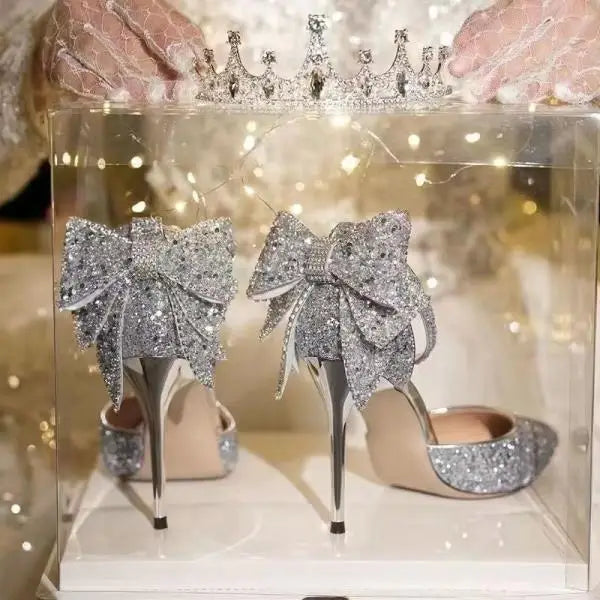 Beige crystal heels sandals for women with bling accents, stylish high-heeled shoes by 𝕸𝖔𝖍𝖆𝖒𝖒𝖆𝖉 ♛ 𝕮𝖔𝖑𝖑�