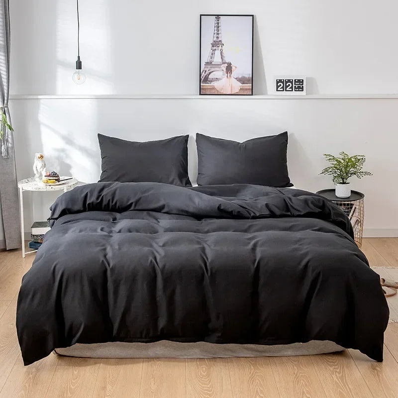 Nordic solid color sanding duvet cover from 𝕄𝕔 𝕋𝕙𝕖 𝔹𝕝𝕒𝕔𝕜 𝔻𝕚𝕒𝕞𝕠𝕟