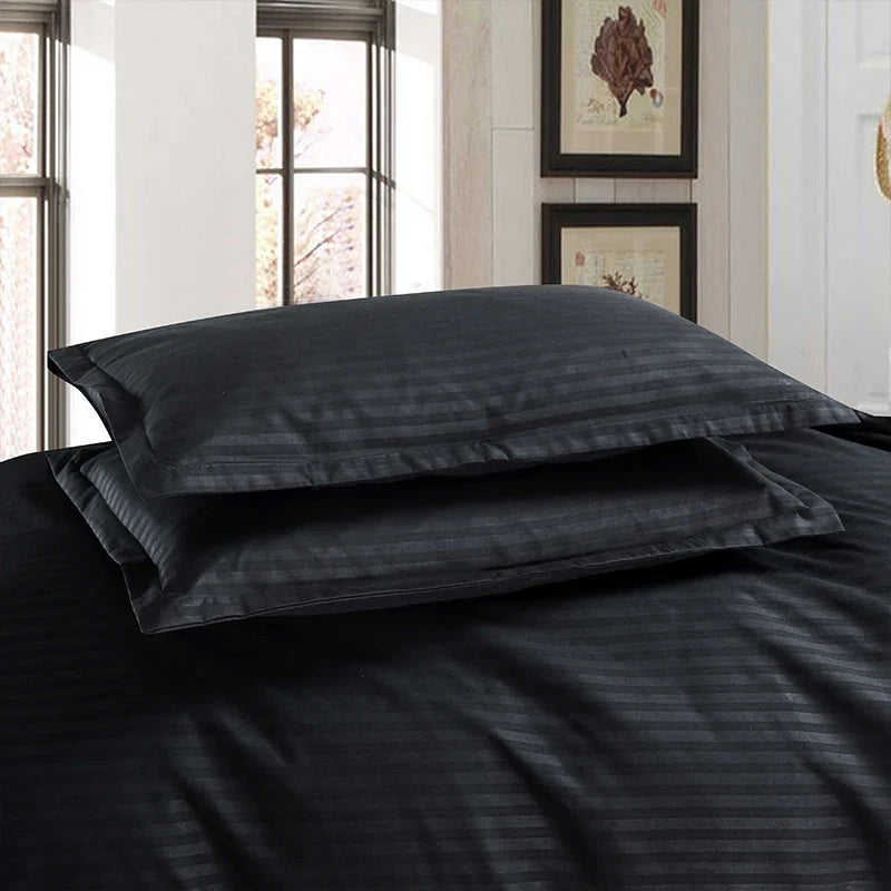 Three-piece satin black duvet cover set by 𝕄𝕔 𝕋𝕙𝕖 𝔹𝕝𝕒𝕔𝕜 𝔻𝕚𝕒𝕞𝕠𝕟