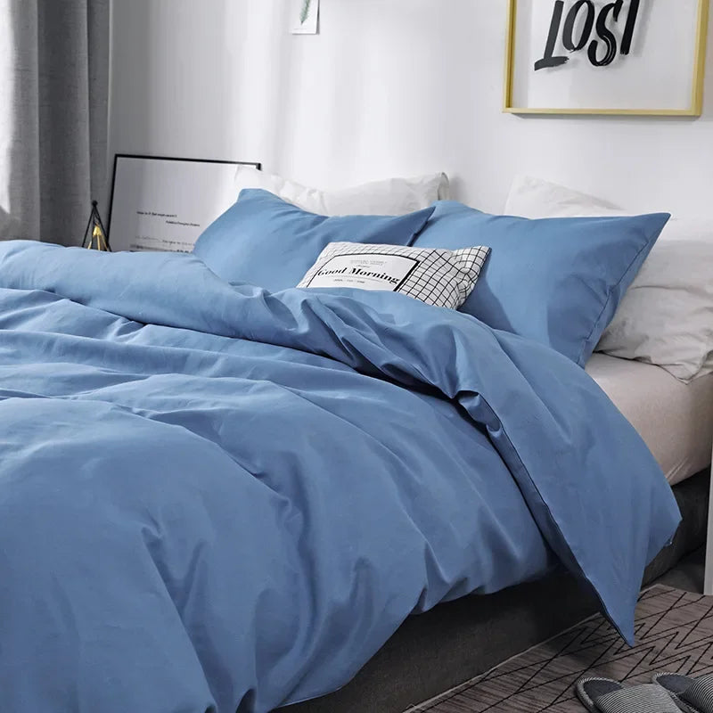 Nordic solid color sanding duvet cover by 𝕄𝕔 𝕋𝕙𝕖 𝔹𝕝𝕒𝕔𝕜 𝔻𝕚𝕒𝕞𝕠𝕟