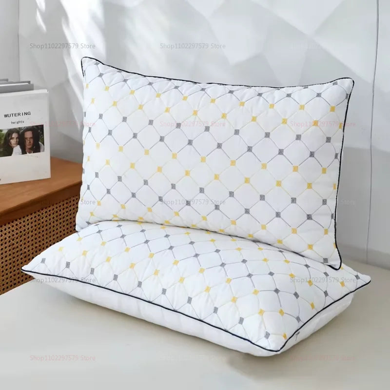 White rectangular polyester pillow insert for adults, soft and durable bedding core, ideal for hotel, home, or dorm use.