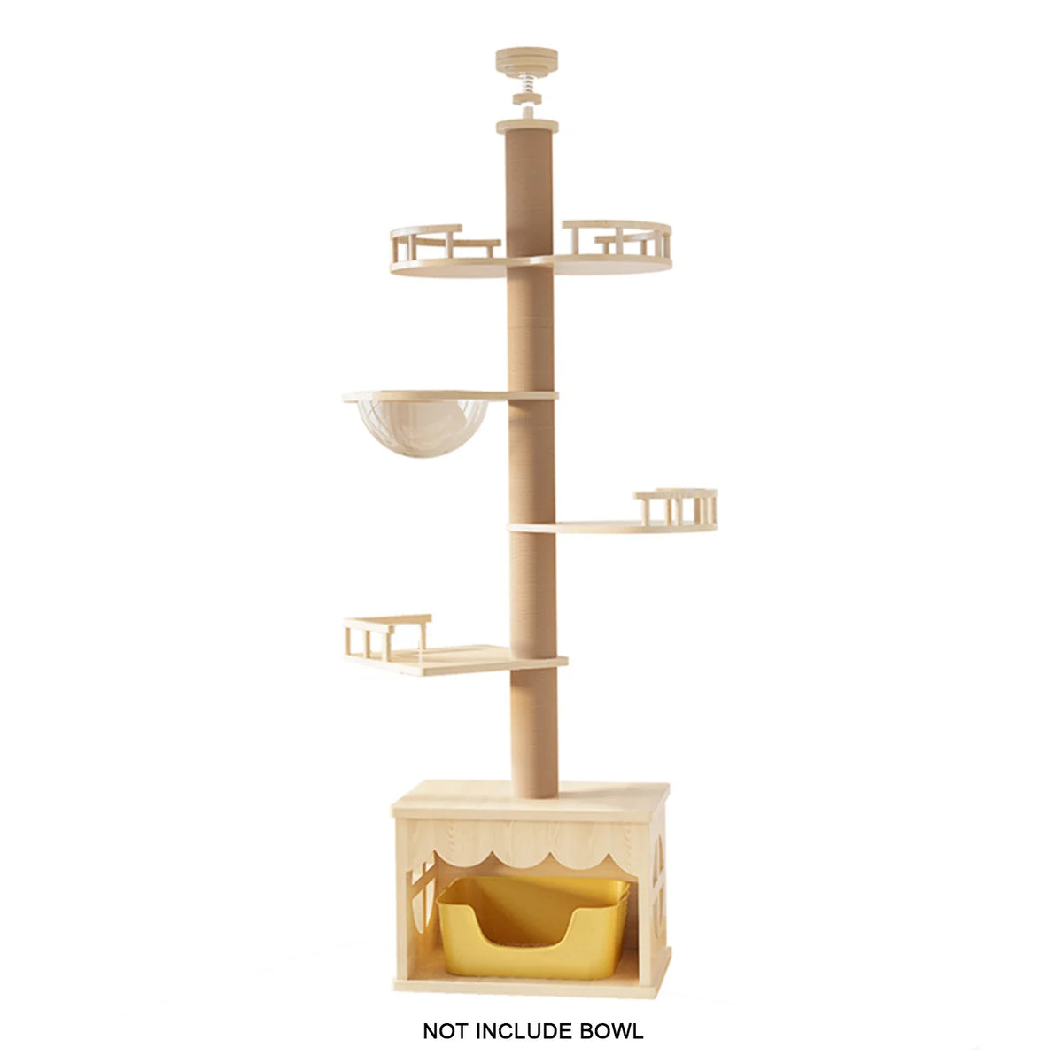 MC THE BLACK DIAMOND YXT cat tree with nest and perch, multi-level tower for cats, floor-to-ceiling scratching and play structure