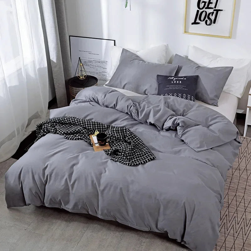 Nordic solid color sanding duvet cover by 𝕄𝕔 𝕋𝕙𝕖 𝔹𝕝𝕒𝕔𝕜 𝔻𝕚𝕒𝕞𝕠𝕟