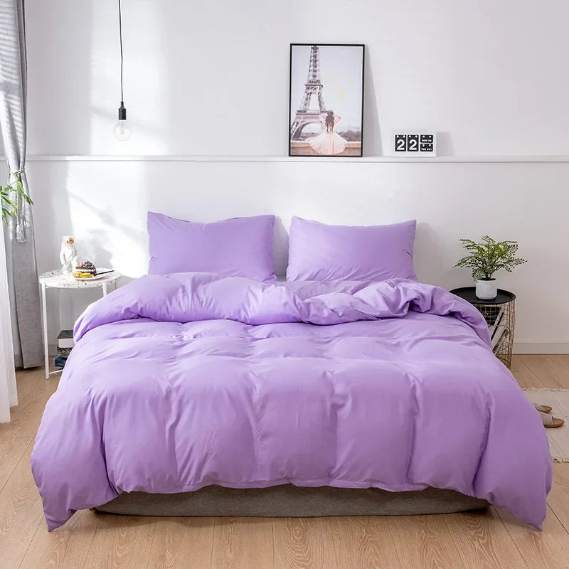 Nordic solid color sanding duvet cover from Mc The Black Diamonds, soft bedsheet with a smooth, minimalist design.