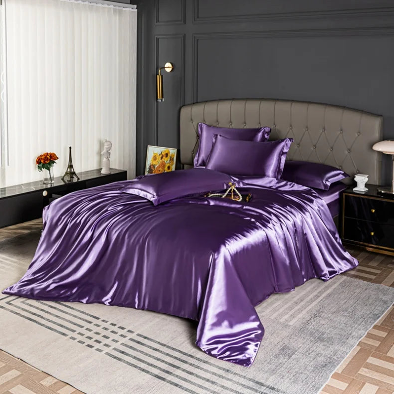 Black satin bedding set by 𝕄𝕔 𝕋𝕙𝕖 𝔹𝕝𝕒𝕔𝕜 𝔻𝕚𝕒𝕞𝕠𝕟𝕕