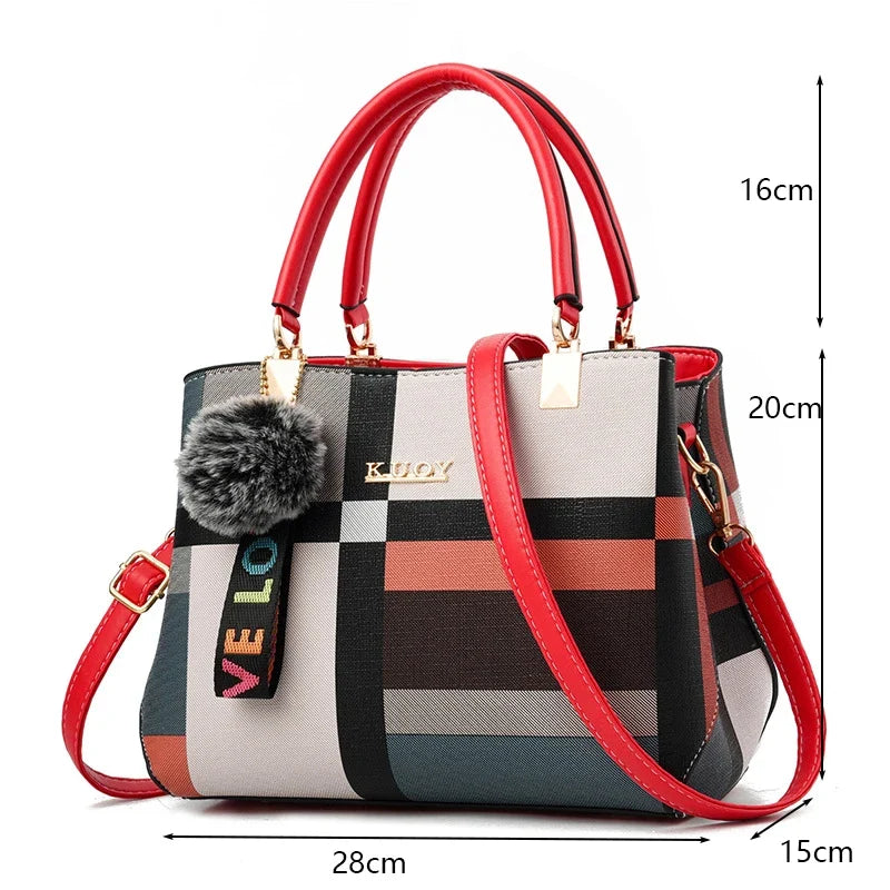 MC THE BLACK DIAMOND PU leather casual crossbody bag for women with large capacity, stylish designer tote and travel shoulder bag