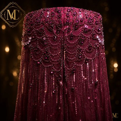 Luxury Dubai Sage Gree Women Dress by MC THE BLACK DIAMOND, featuring elegant fabric and intricate design details.