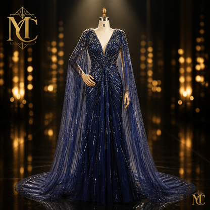 Luxury Dubai Sage Green women’s dress by MC THE BLACK DIAMOND, featuring elegant fabric and stylish design.