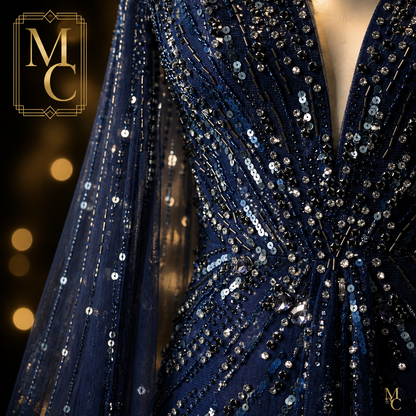 Elegant Dubai Sage Gree Women’s dress by MC THE BLACK DIAMOND, featuring luxury fabric and stylish design.