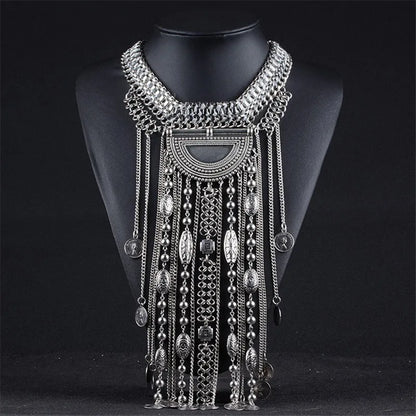 Long boho fashion necklace by 𝕄𝕔 𝕋𝕙𝕖 𝔹𝕝𝕒𝕔𝕜 𝔻𝕚𝕒𝕞𝕠𝕟�