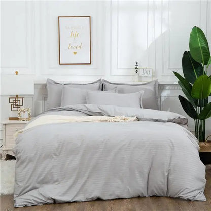 Black quilt set by MC THE BLACK DIAMOND, double to king size bedding with solid color duvet cover and high-quality bedsheets.