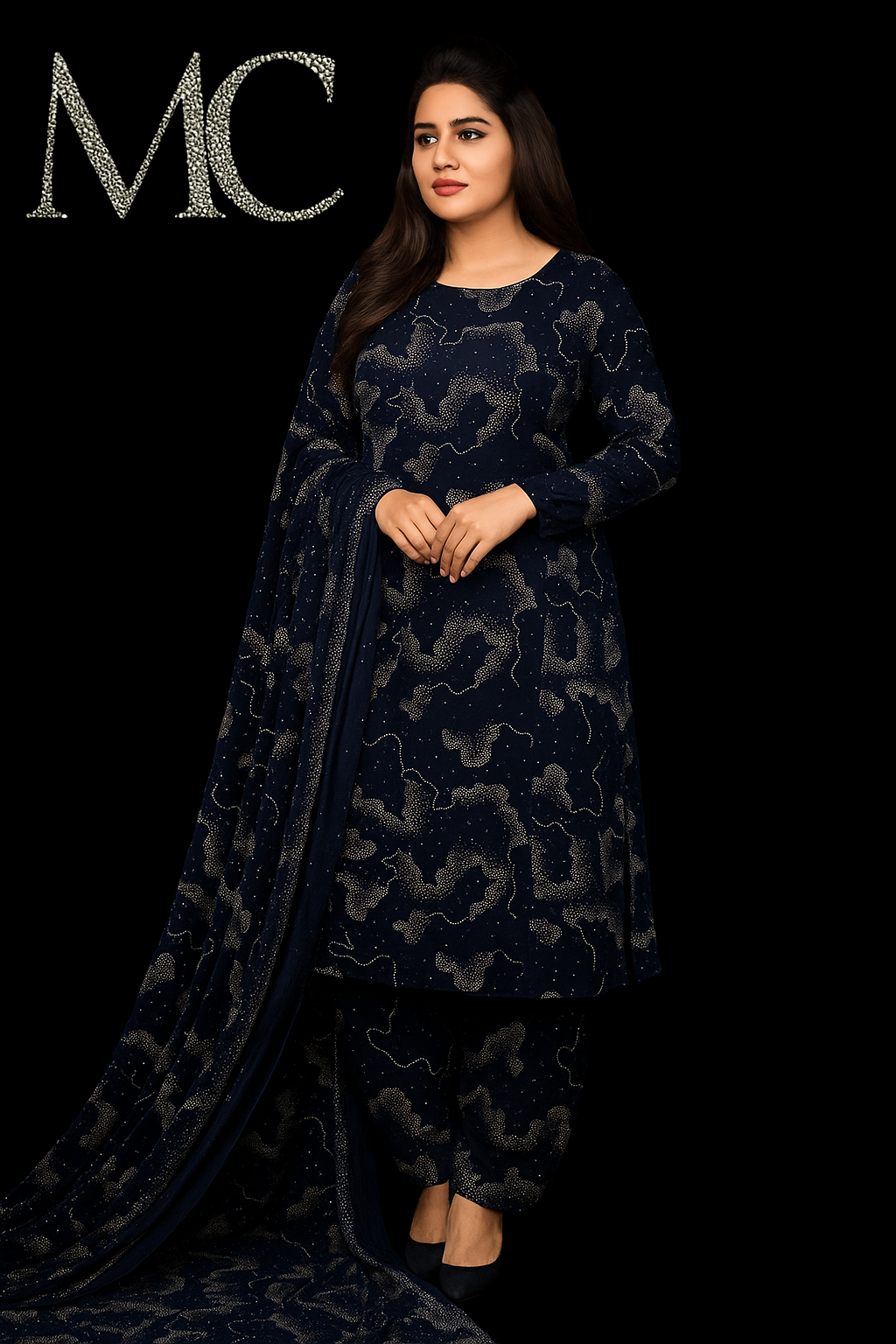 Luxurious MC THE BLACK DIAMOND velvet fabric showing soft, rich texture and deep color in a close-up image.