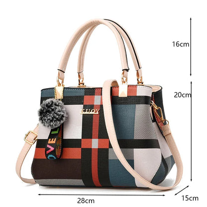 MC THE BLACK DIAMOND PU leather casual crossbody bag for women, large capacity tote with shoulder strap, stylish and functional.