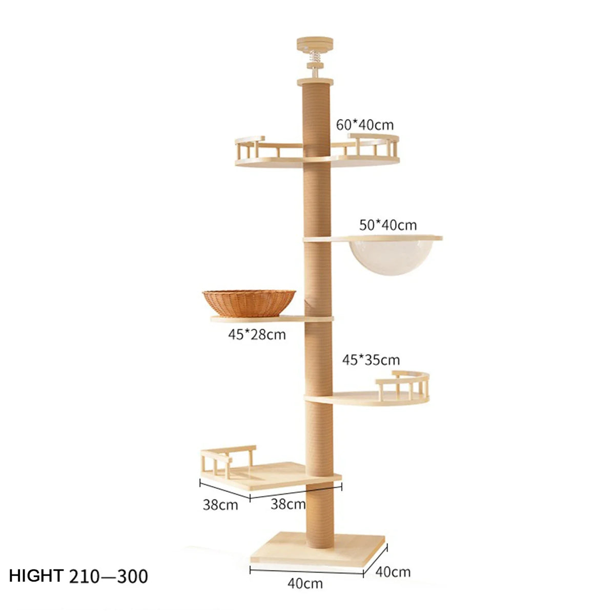 MC THE BLACK DIAMOND YXT Cat Tree with Cat Nest and Perch, multi-level cat tower with scratching posts for indoor cats.