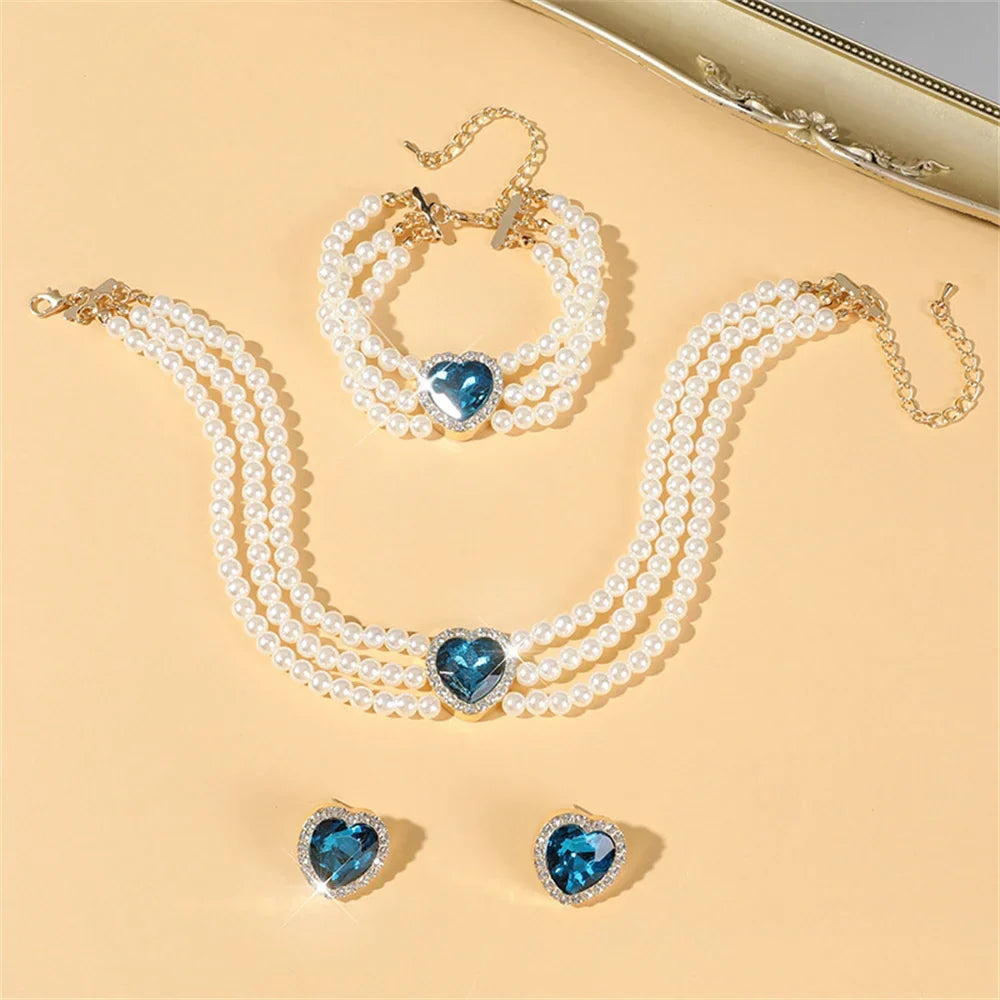 MC THE BLACK DIAMOND bridal jewelry set featuring a versatile necklace and earrings for elegant wedding accessories.