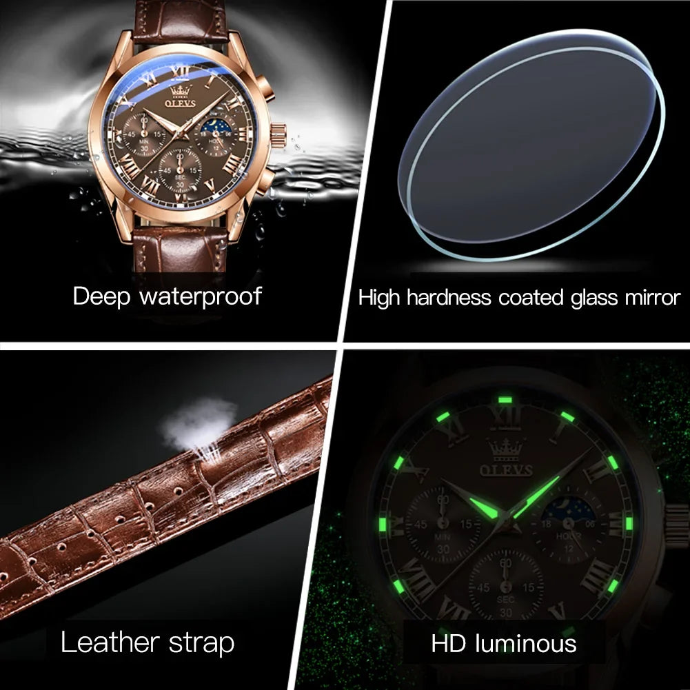 OLEVS Moon Phase men&