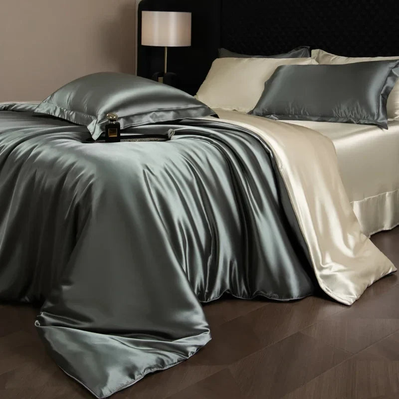 Luxurious silk bed sheets set by 𝕄𝕔 𝕋𝕙𝕖 𝔹𝕝𝕒𝕔𝕜 𝔻𝕚𝕒𝕞𝕠𝕟�