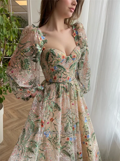 Customized long sleeve floral embroidery lace dress by 𝕄𝕔 𝕋𝕙𝕖 𝔹𝕝𝕒𝕔𝕜 𝔻𝕚𝕒𝕞𝕠𝕟