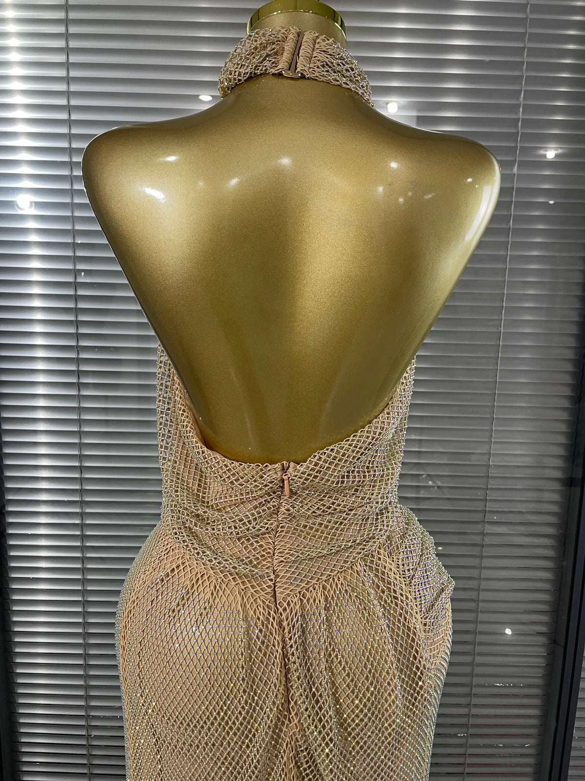 MC Golden Color Women’s dress by MC THE BLACK DIAMOND, featuring a stylish and elegant design in a vibrant golden hue.
