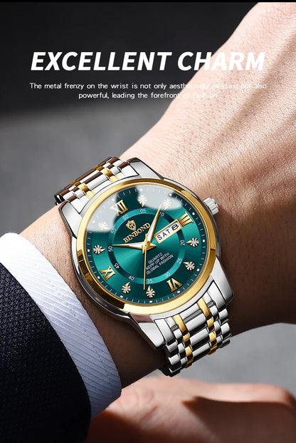Luxury MC The Black Diamond diver watch for men, 30ATM waterproof sports watch with date display and sleek design.