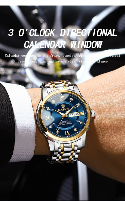 Luxury MC The Black Diamond diver watch for men, 30ATM waterproof sport watch with date display and stylish design.