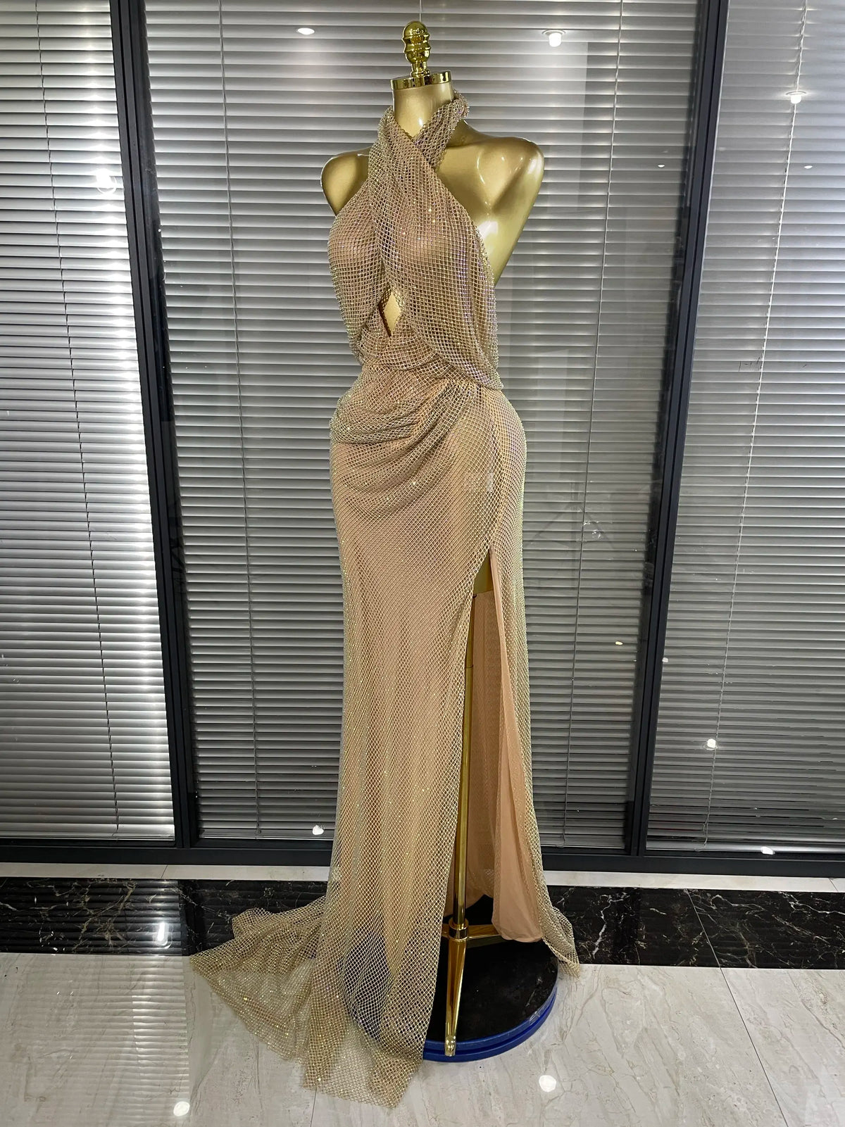 MC Golden Color Women’s dress by MC THE BLACK DIAMOND, featuring a stylish gold-toned design and elegant fit.