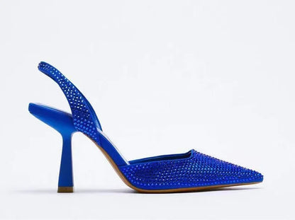 Women fashion crystal buckle slingback high heels by 𝕄𝕔 𝕋𝕙𝕖 𝔹𝕝𝕒𝕔𝕜 𝔻𝕚𝕒𝕞𝕠�