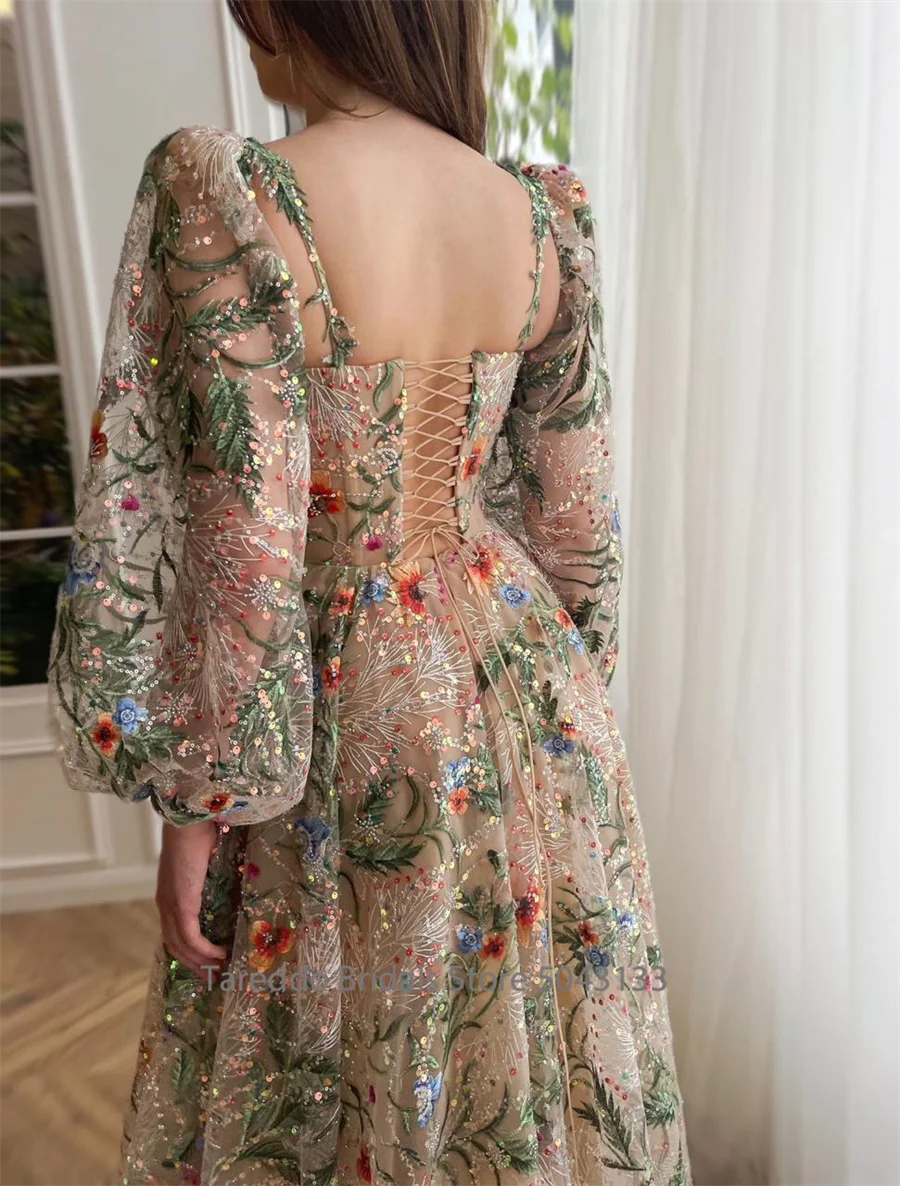 Customized long sleeve floral embroidery lace dress by 𝕄𝕔 𝕋𝕙𝕖 𝔹𝕝𝕒𝕔𝕜 𝔻𝕚𝕒𝕞𝕠𝕟