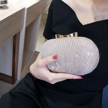 MC THE BLACK DIAMOND wedding bridal clutch handbag for women, evening party bag with chain, elegant hand bag for special occasions
