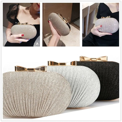 MC THE BLACK DIAMOND wedding bridal clutch handbag for women, evening party bag with chain, elegant and compact hand bag.