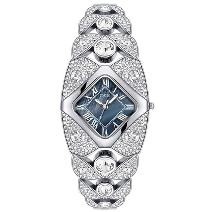 Women’s luxury brand watch with diamond-inlaid bracelet, elegant jewelry watch by 𝕄𝕔 𝕋𝕙𝕖 𝔹𝕝𝕒𝕔𝕜 𝔻𝕚𝕒�