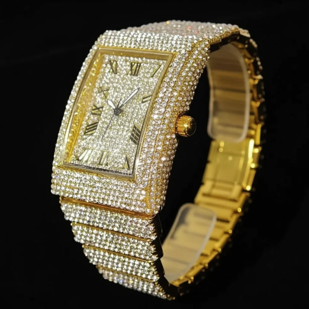 Luxury gold ice men&