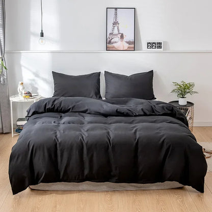 Nordic solid color sanding duvet cover from 𝕄𝕔 𝕋𝕙𝕖 𝔹𝕝𝕒𝕔𝕜 𝔻𝕚𝕒𝕞𝕠𝕟