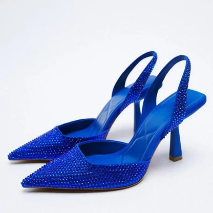 Women fashion crystal buckle slingback high heels by 𝕄𝕔 𝕋𝕙𝕖 𝔹𝕝𝕒𝕔𝕜 𝔻𝕚𝕒𝕞𝕠�
