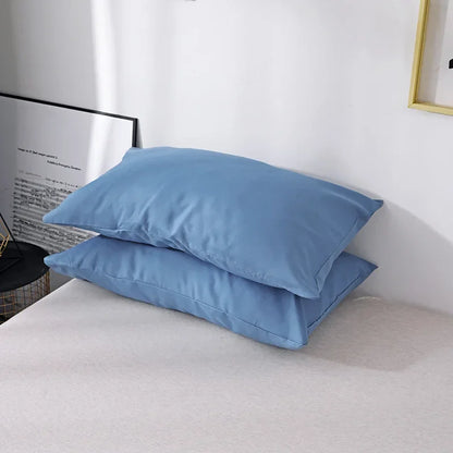 Nordic solid color sanding duvet cover from MC The Black Diamonds, shown on a bed with matching bedsheets and a modern bedroom setting.