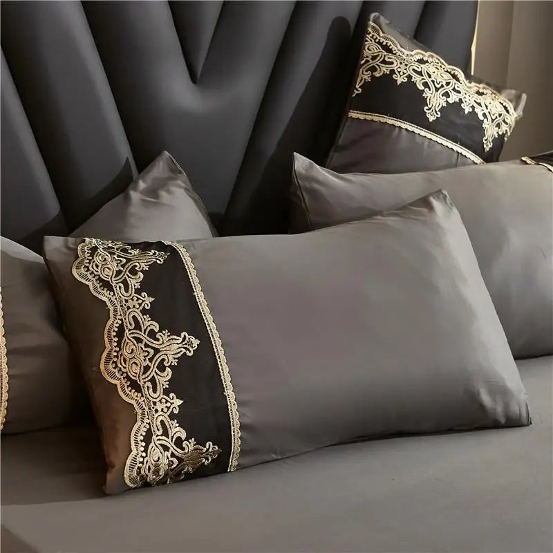European Ice Rayon bed skirt from MC THE BLACK DIAMOND, part of the Summer bedding set, featuring a stylish home decor design.