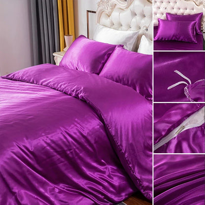 Soft, silky textured comforter cover from MC The Black Diamonds bedsheet set, featuring a luxurious, smooth fabric in subtle design.