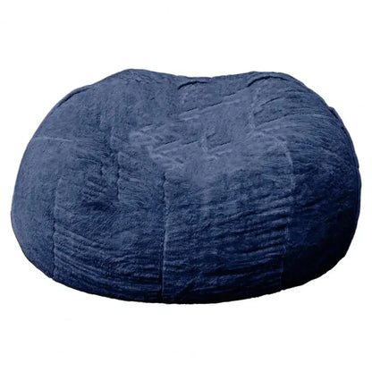 MC THE BLACK DIAMOND oversized bean bag chair cover, black fabric, stretchy and durable for comfortable lounge seating.