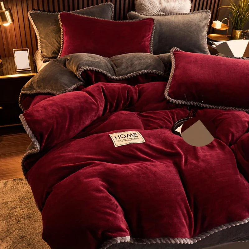 Modern style double-sided milk velvet duvet cover from 𝕄𝕔 𝕋𝕙𝕖 𝔹𝕝𝕒𝕔𝕜 𝔻𝕚𝕒𝕞𝕠�