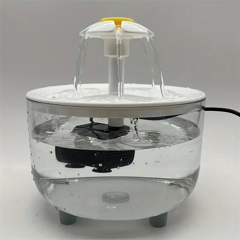 MC THE BLACK DIAMOND USB electric pet water fountain with filter, automatic cat drink dispenser and 1L capacity.