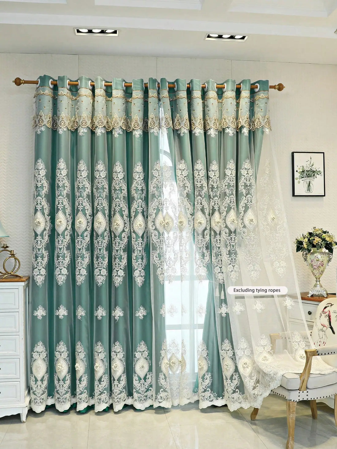 Luxury vintage embroidered curtains by 𝕄𝕔 𝕋𝕙𝕖 𝔹𝕝𝕒𝕔𝕜 𝔻𝕚𝕒𝕞𝕠𝕟𝕕