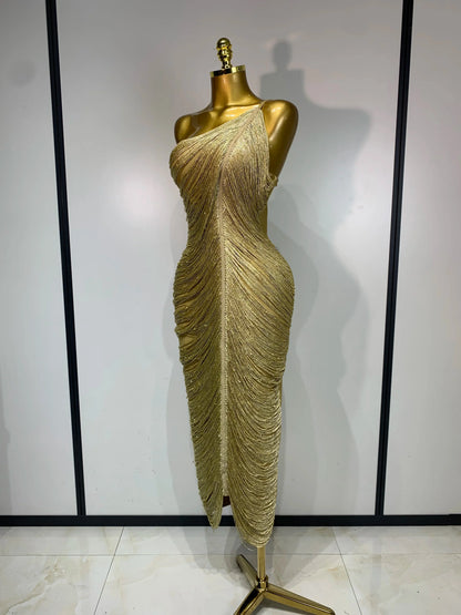 Elegant MC Women Dress by MC THE BLACK DIAMOND, showcasing a stylish black dress with a flattering fit and modern design.