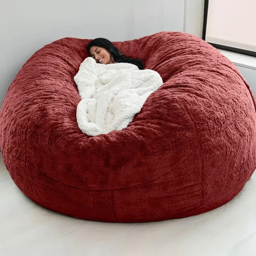 MC THE BLACK DIAMOND oversized bean bag chair cover in durable fabric, designed for comfortable lounging and stylish decor.