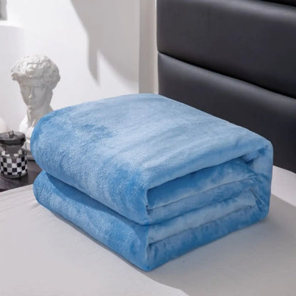Solid color fleece blanket from MC The Black Diamonds, thick and cozy for warmth and comfort.