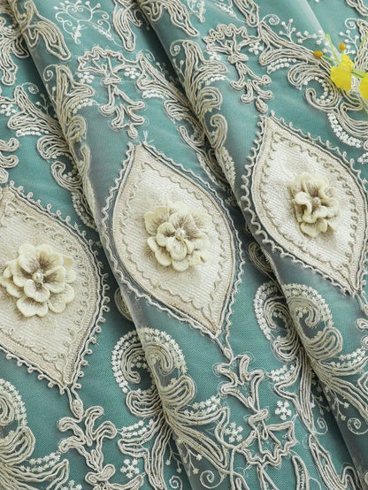 Luxury vintage-style embroidered curtains from 𝕄𝕔 𝕋𝕙𝕖 𝔹𝕝𝕒𝕔𝕜 𝔻𝕚𝕒𝕞𝕠𝕟�